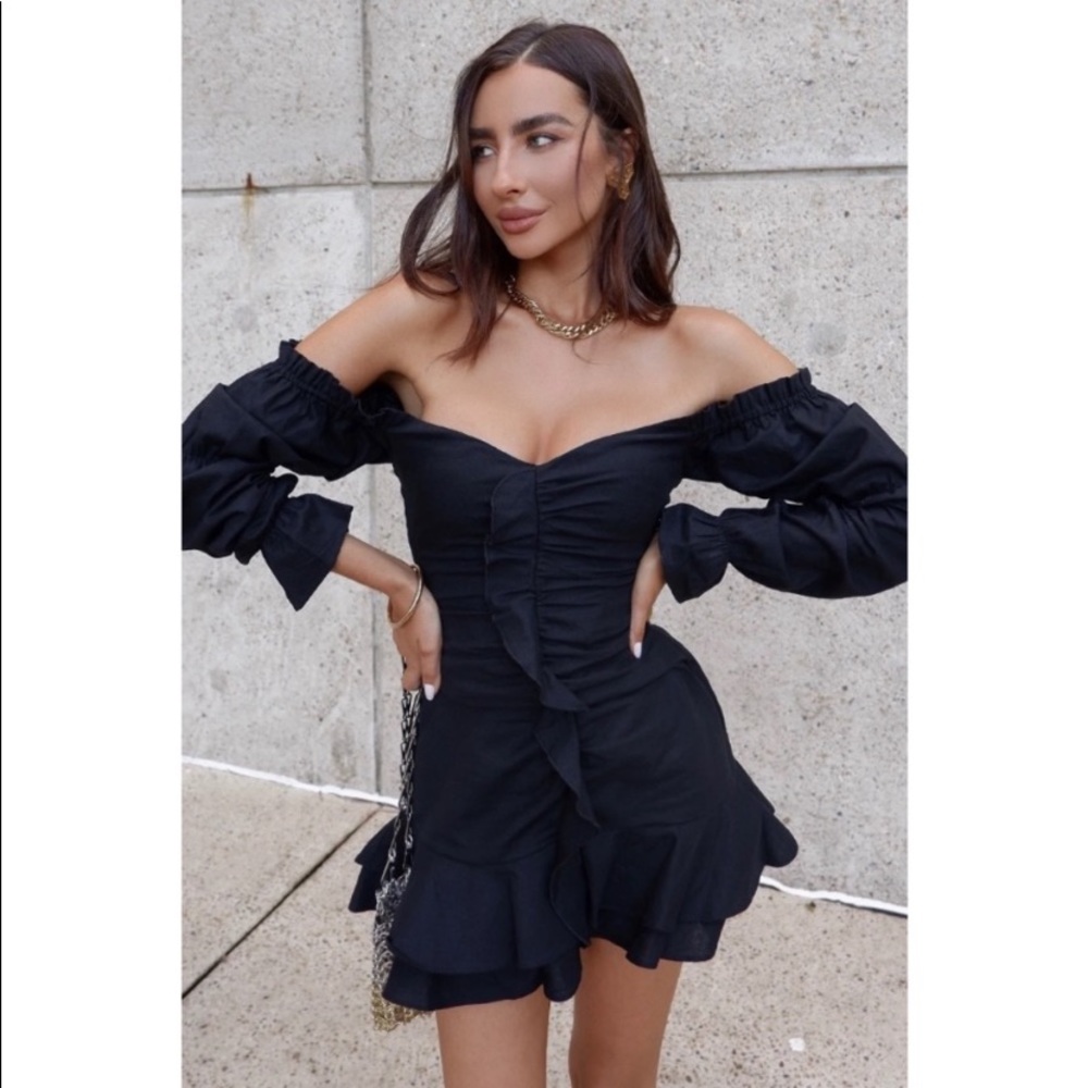 Seven wonders black mini dress